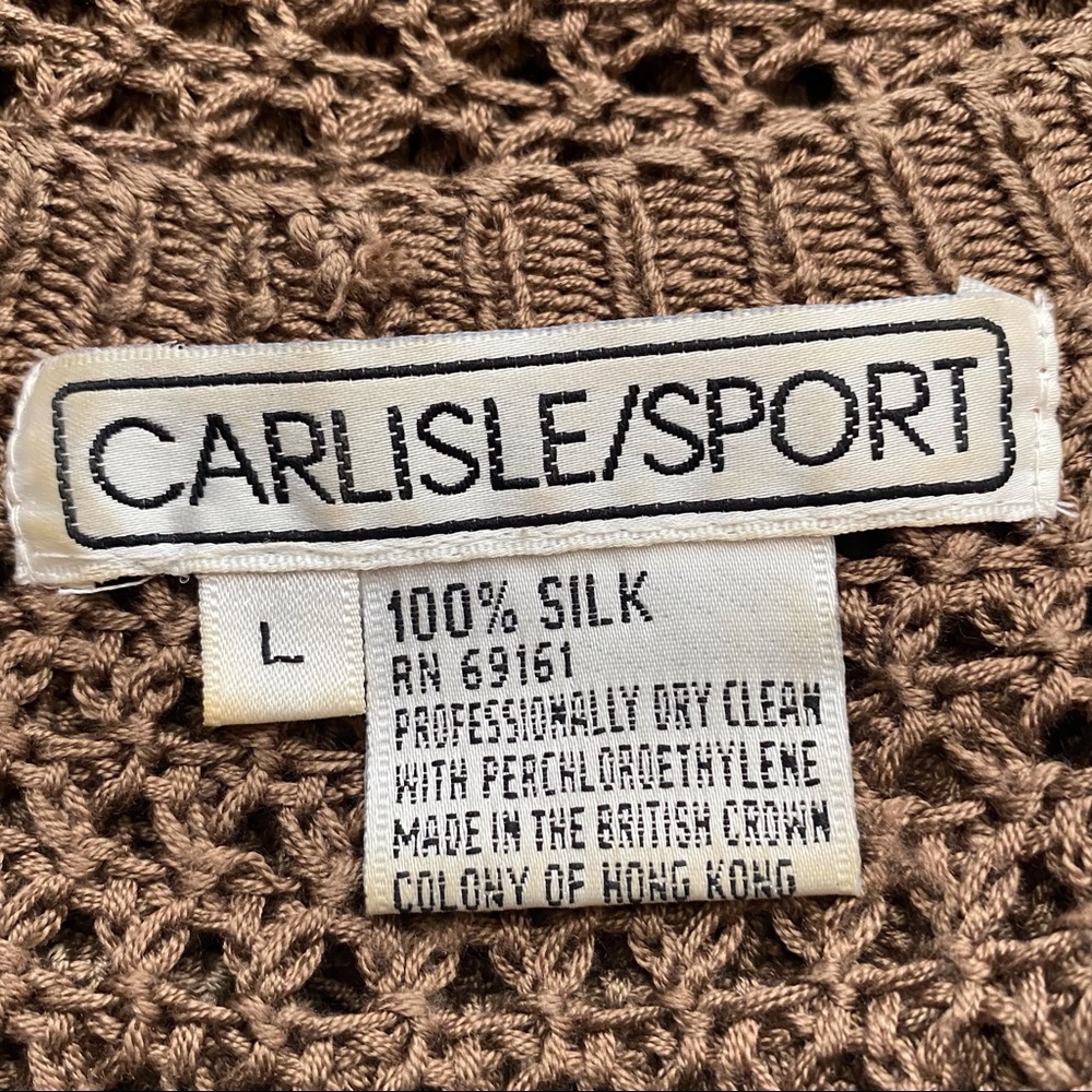 Carlisle Brown Open-Weave Cardigan and Pullover Set - Picture 8 of 9